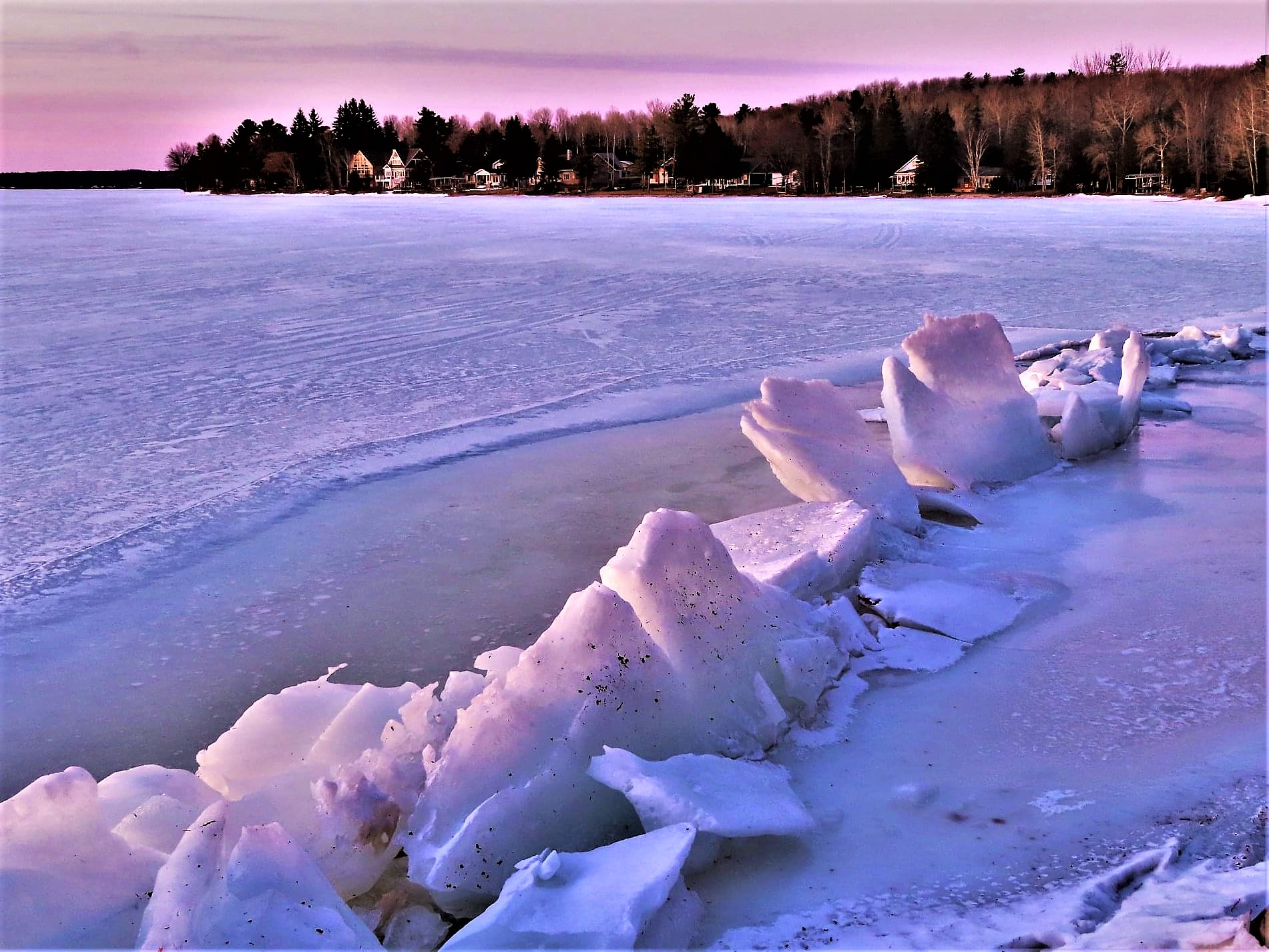 Ice on Burt Lake
