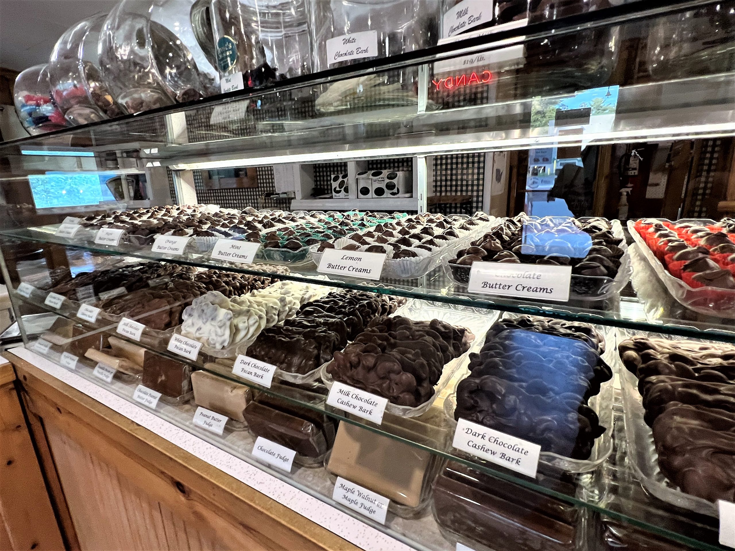 Chocolate treats at Drost's Candy Counter